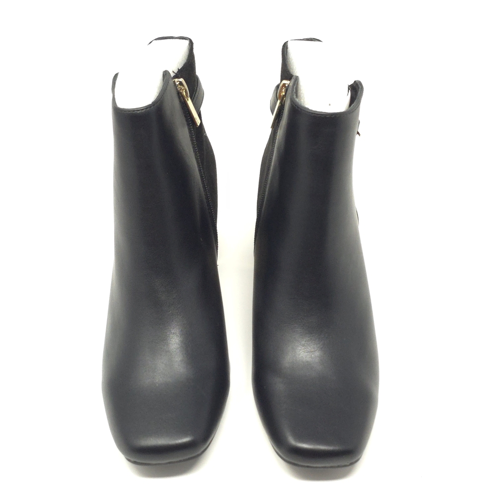 Jones New York Dress Booties with Block Heel and Gold Zip Ankle Boots 7M - Picture 7 of 16